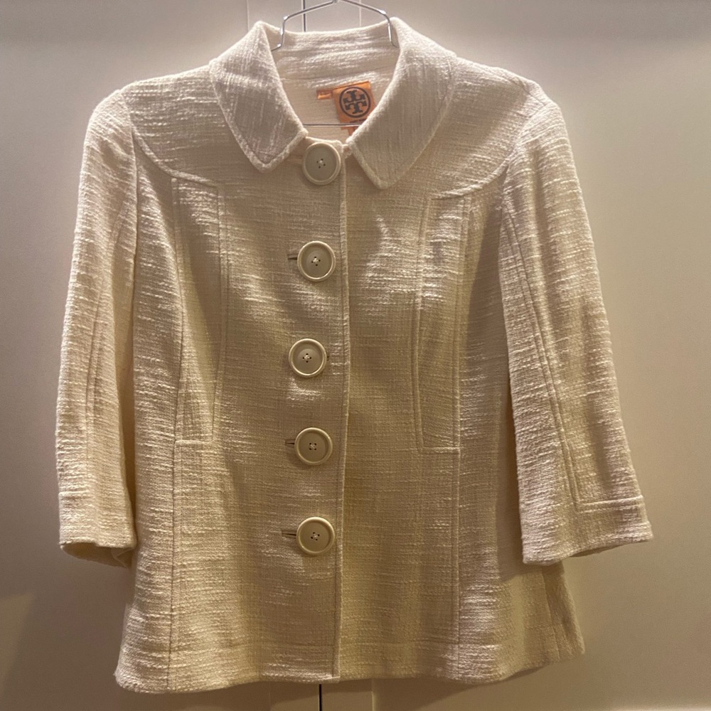Tory Burch cream blazer jacket